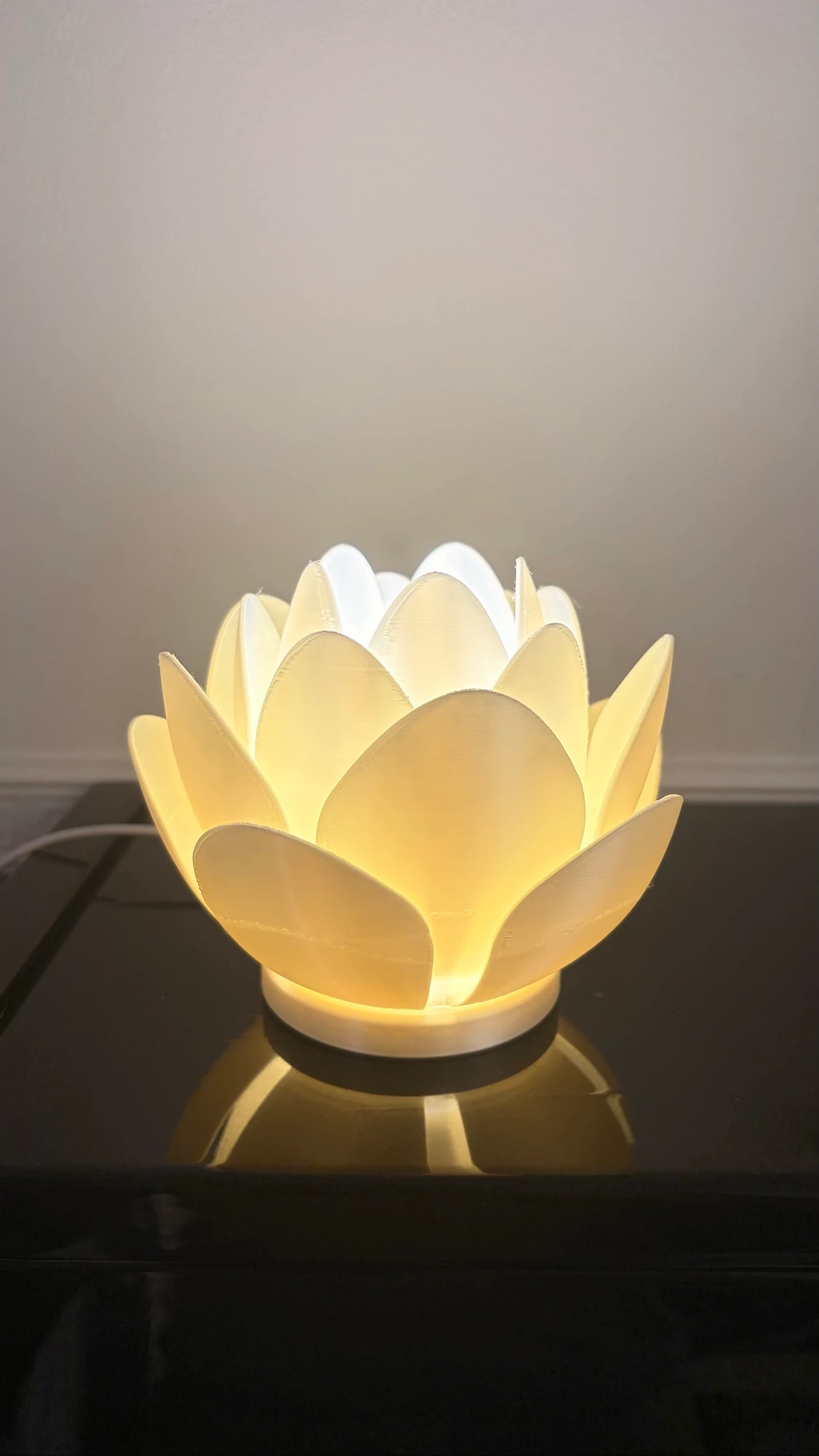 Lampe décorative Lotus blanc Silk - lampe de chevet